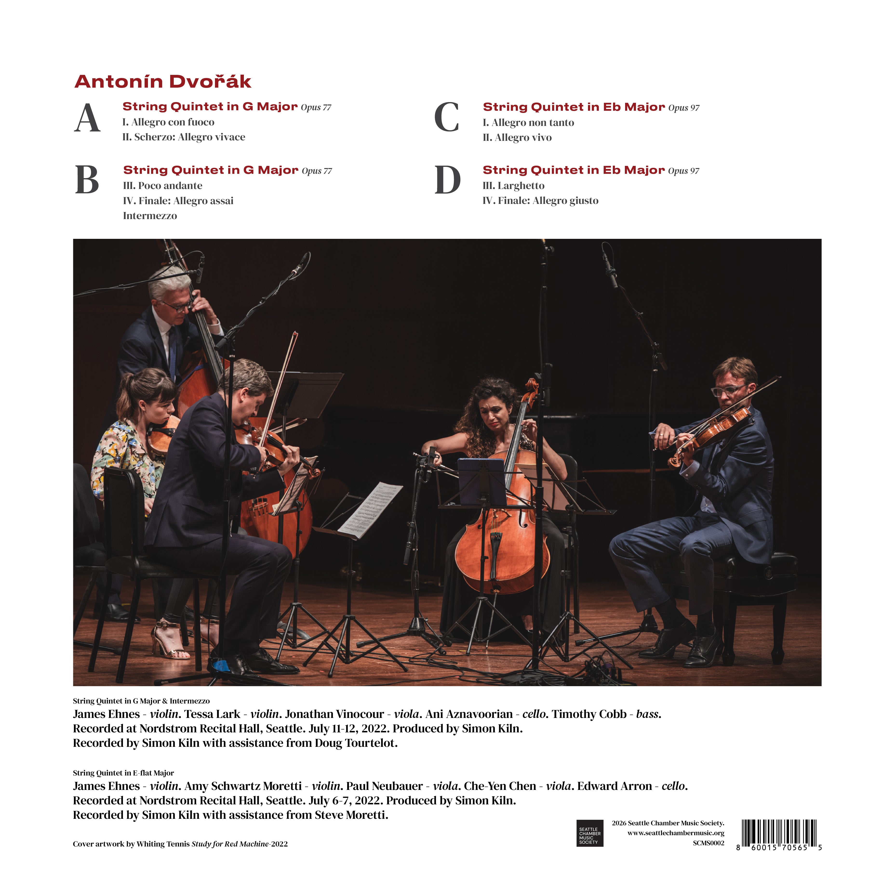 Dvořák String Quintets - Double LP